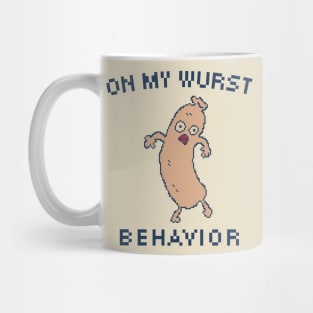 On My Wurst Behavior - 8bit Pixel Art Mug